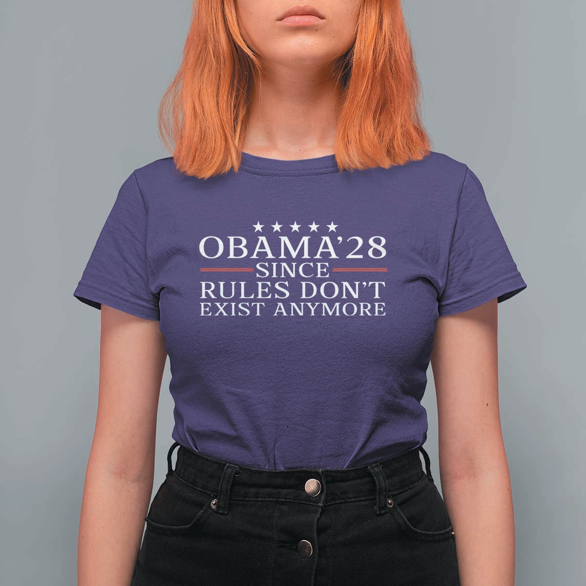 Obama 2028 Since Rules Don't Exist Anymore T Shirt For Women Funny Political Sarcastic Humor