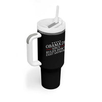 Obama 2028 Since Rules Don't Exist Anymore Tumbler With Handle Funny Political Sarcastic Humor