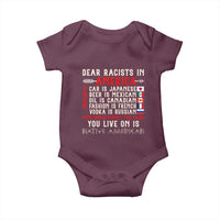 Dear Racists in America You Live On is Native American Baby Onesie Anti Racism Indigenous Political Humor