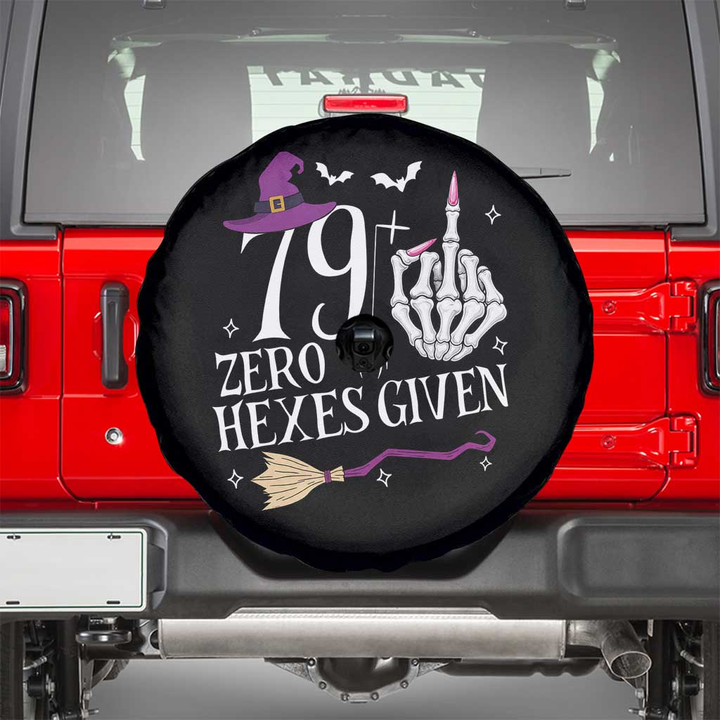80th Birthday Halloween Spare Tire Cover 79 Plus Middle Finger Zero Hexes Given Gift For Women