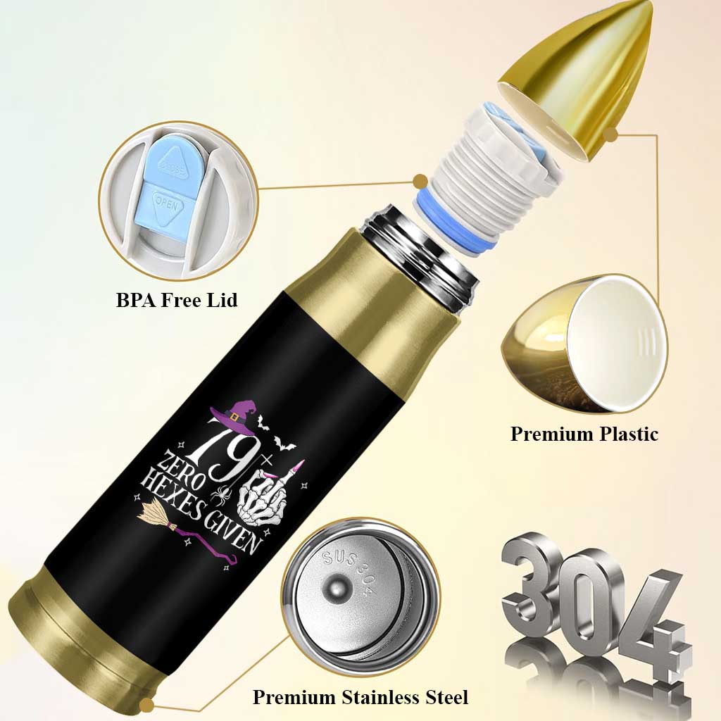 80th Birthday Halloween Bullet Tumbler 79 Plus Middle Finger Zero Hexes Given Gift For Women