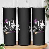 80th Birthday Halloween Skinny Tumbler 79 Plus Middle Finger Zero Hexes Given Gift For Women