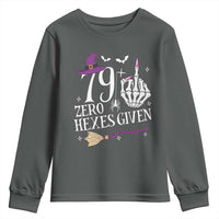 80th Birthday Halloween Youth Sweatshirt 79 Plus Middle Finger Zero Hexes Given Gift For Women
