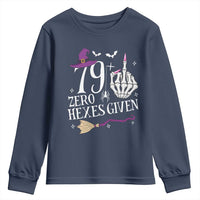 80th Birthday Halloween Youth Sweatshirt 79 Plus Middle Finger Zero Hexes Given Gift For Women