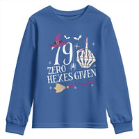 80th Birthday Halloween Youth Sweatshirt 79 Plus Middle Finger Zero Hexes Given Gift For Women
