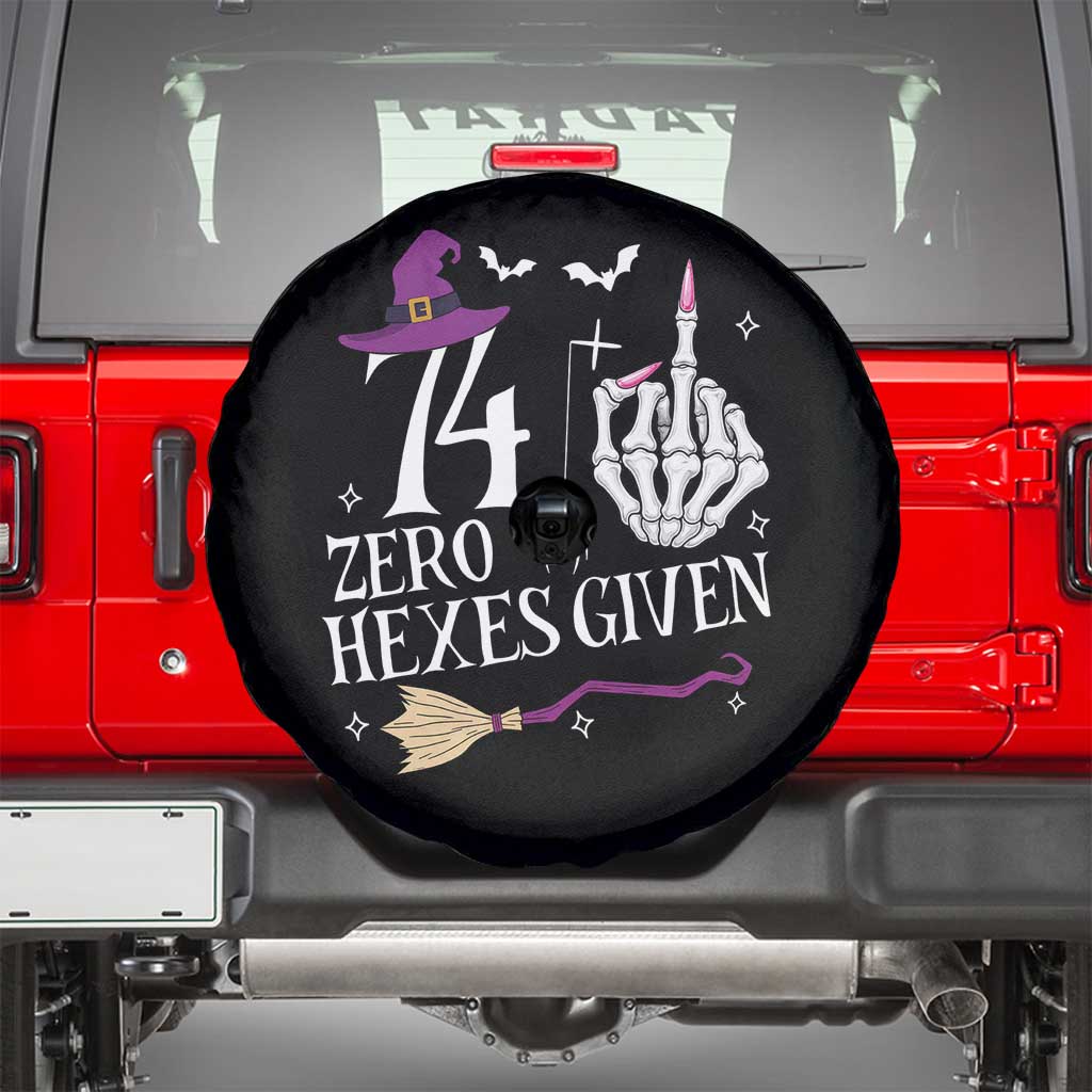 75th Birthday Halloween Spare Tire Cover 74 Plus Middle Finger Zero Hexes Given Gift For Women