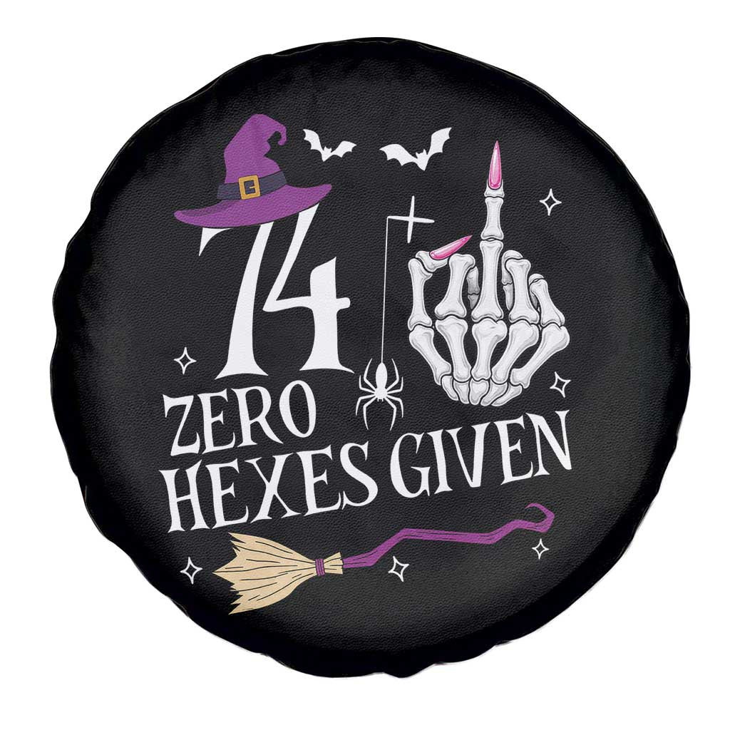 75th Birthday Halloween Spare Tire Cover 74 Plus Middle Finger Zero Hexes Given Gift For Women