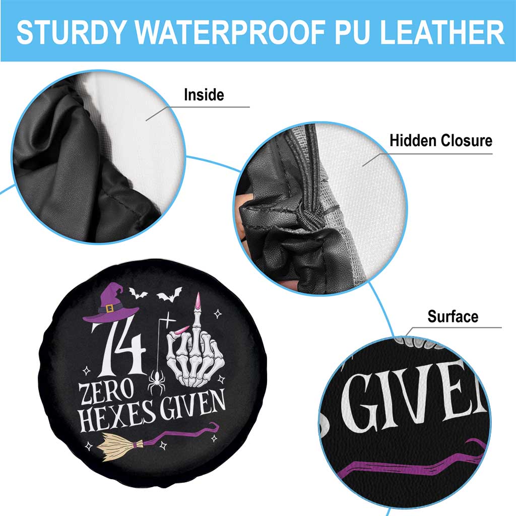75th Birthday Halloween Spare Tire Cover 74 Plus Middle Finger Zero Hexes Given Gift For Women
