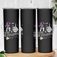 75th Birthday Halloween Skinny Tumbler 74 Plus Middle Finger Zero Hexes Given Gift For Women