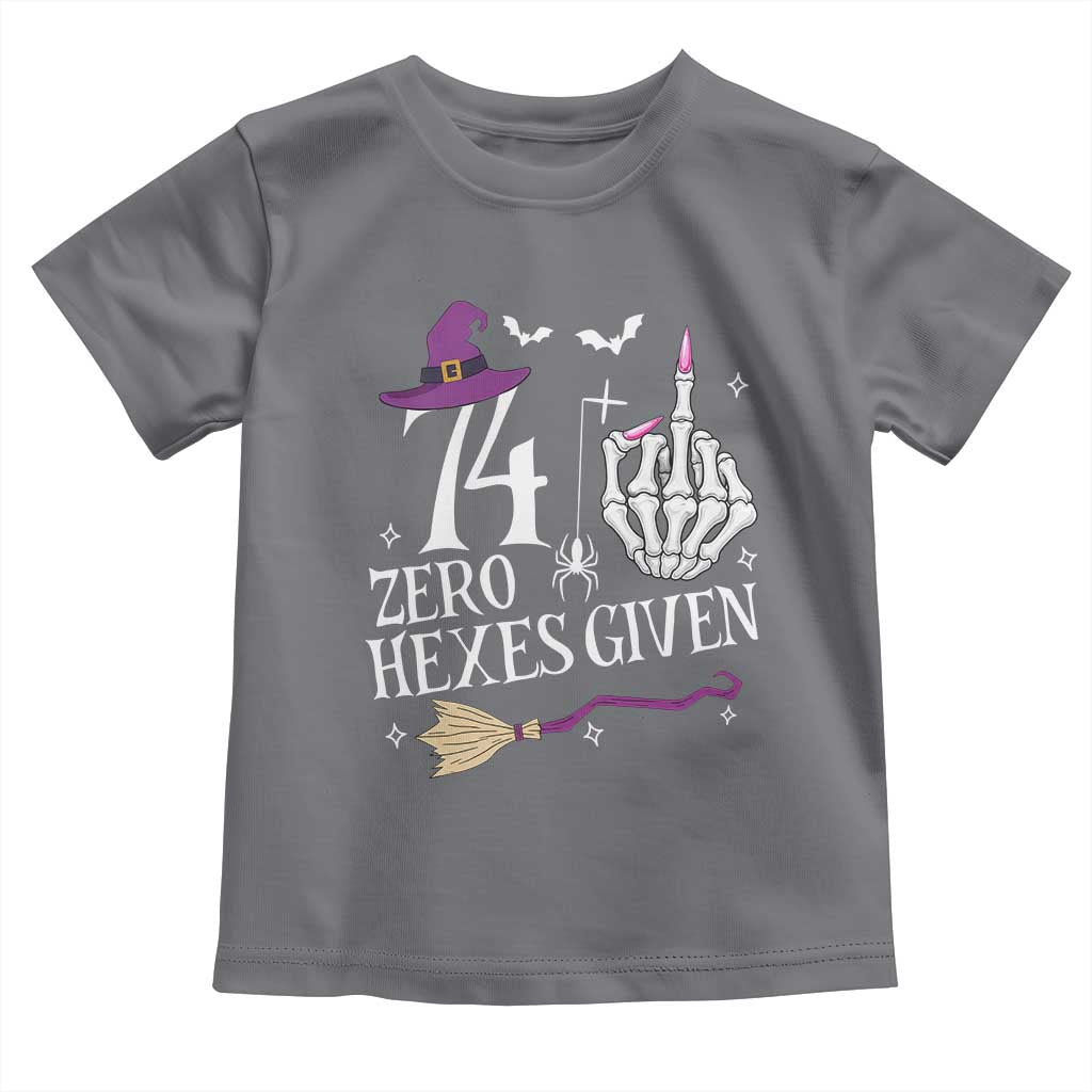 75th Birthday Halloween Toddler T Shirt 74 Plus Middle Finger Zero Hexes Given Gift For Women