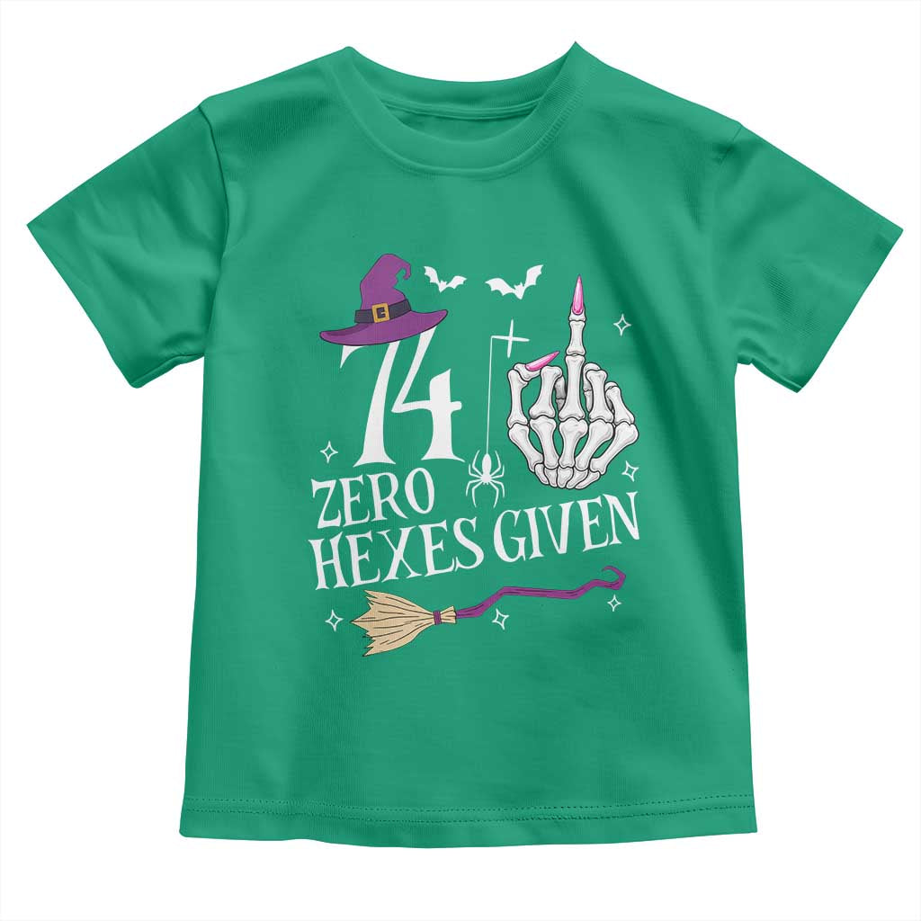 75th Birthday Halloween Toddler T Shirt 74 Plus Middle Finger Zero Hexes Given Gift For Women