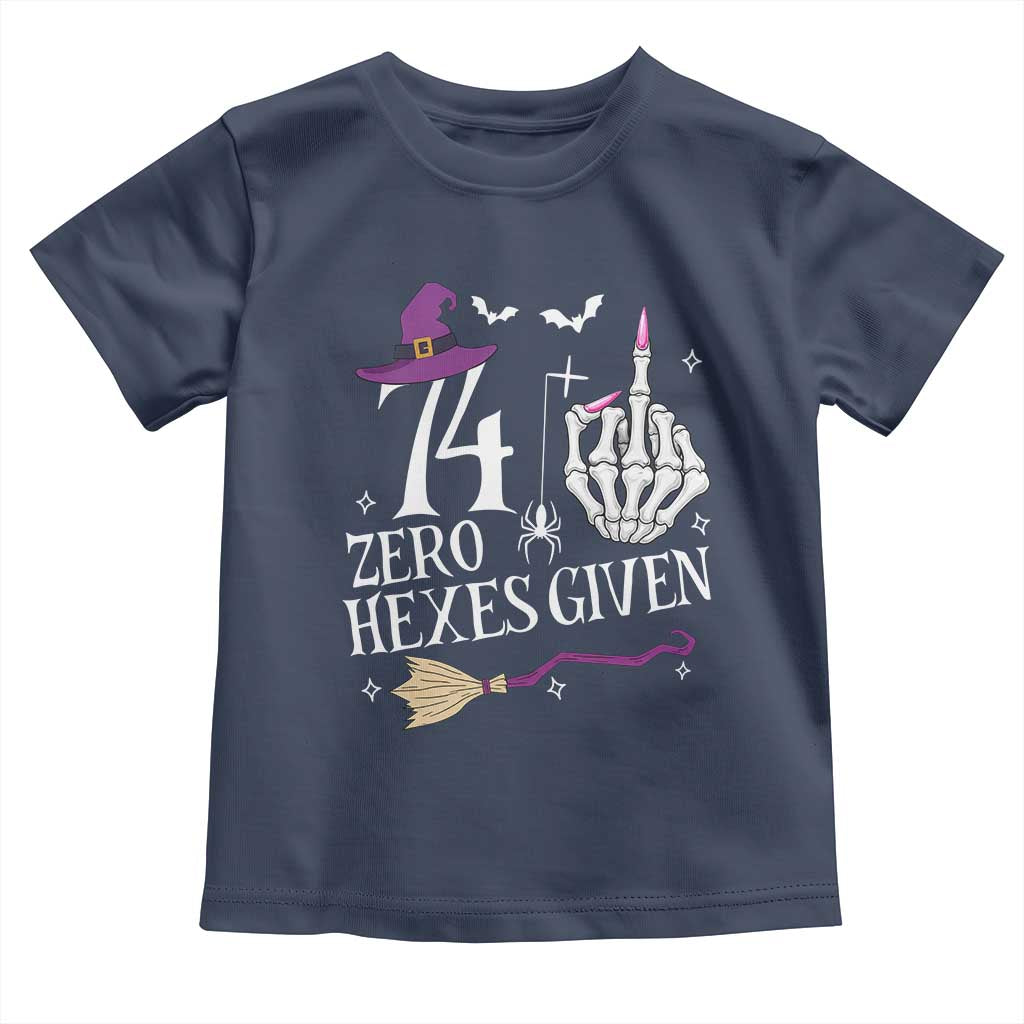 75th Birthday Halloween Toddler T Shirt 74 Plus Middle Finger Zero Hexes Given Gift For Women