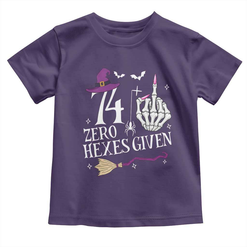 75th Birthday Halloween Toddler T Shirt 74 Plus Middle Finger Zero Hexes Given Gift For Women
