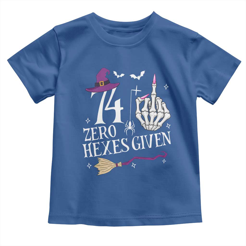 75th Birthday Halloween Toddler T Shirt 74 Plus Middle Finger Zero Hexes Given Gift For Women