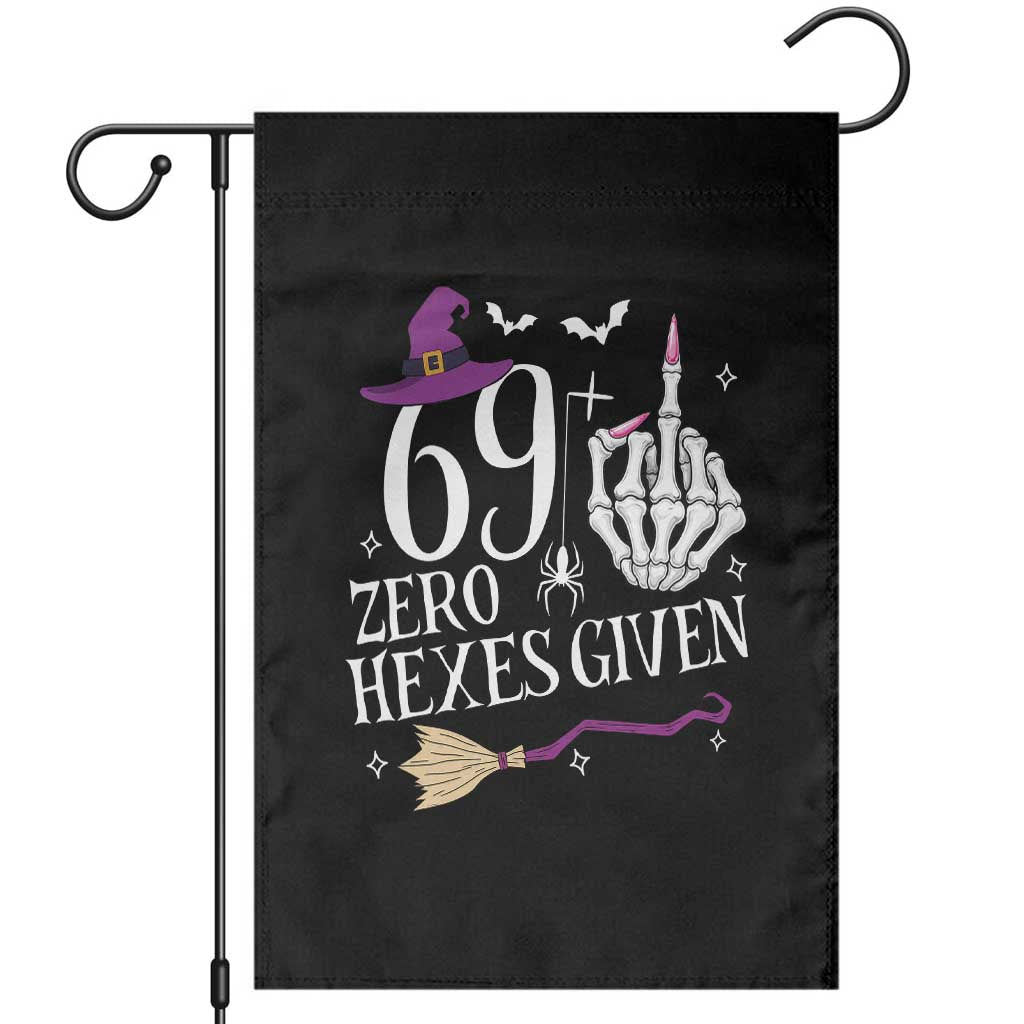 70th Birthday Halloween Garden Flag 69 Plus Middle Finger Zero Hexes Given Gift For Women