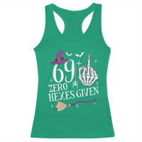 70th Birthday Halloween Racerback Tank Top 69 Plus Middle Finger Zero Hexes Given Gift For Women