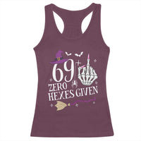 70th Birthday Halloween Racerback Tank Top 69 Plus Middle Finger Zero Hexes Given Gift For Women