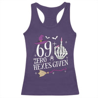 70th Birthday Halloween Racerback Tank Top 69 Plus Middle Finger Zero Hexes Given Gift For Women