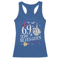 70th Birthday Halloween Racerback Tank Top 69 Plus Middle Finger Zero Hexes Given Gift For Women