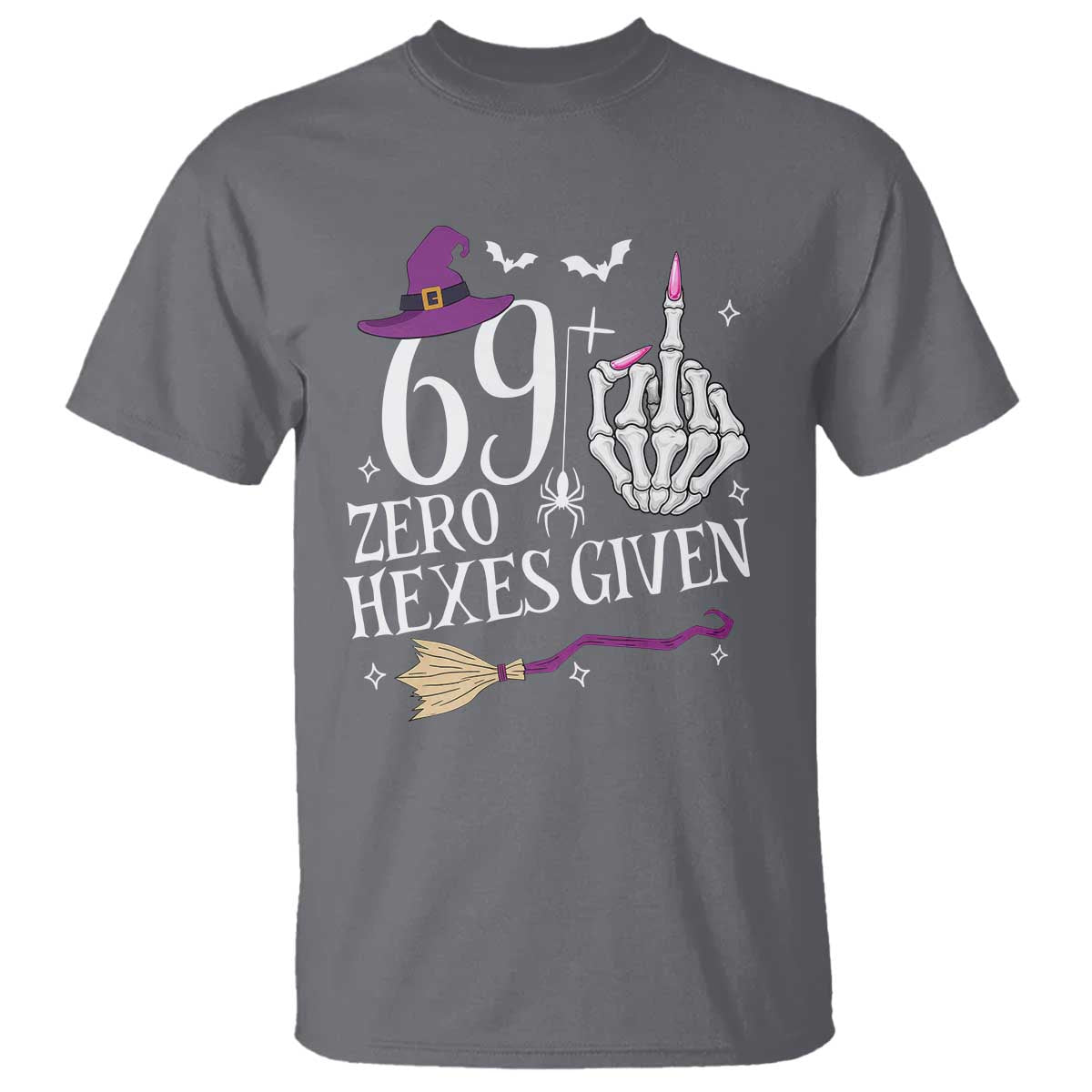 70th Birthday Halloween T Shirt 69 Plus Middle Finger Zero Hexes Given Gift For Women
