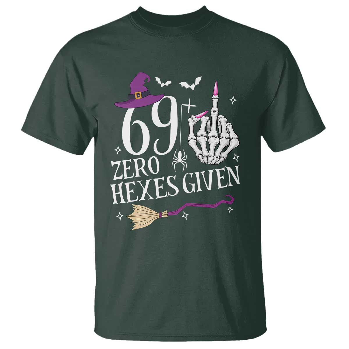 70th Birthday Halloween T Shirt 69 Plus Middle Finger Zero Hexes Given Gift For Women