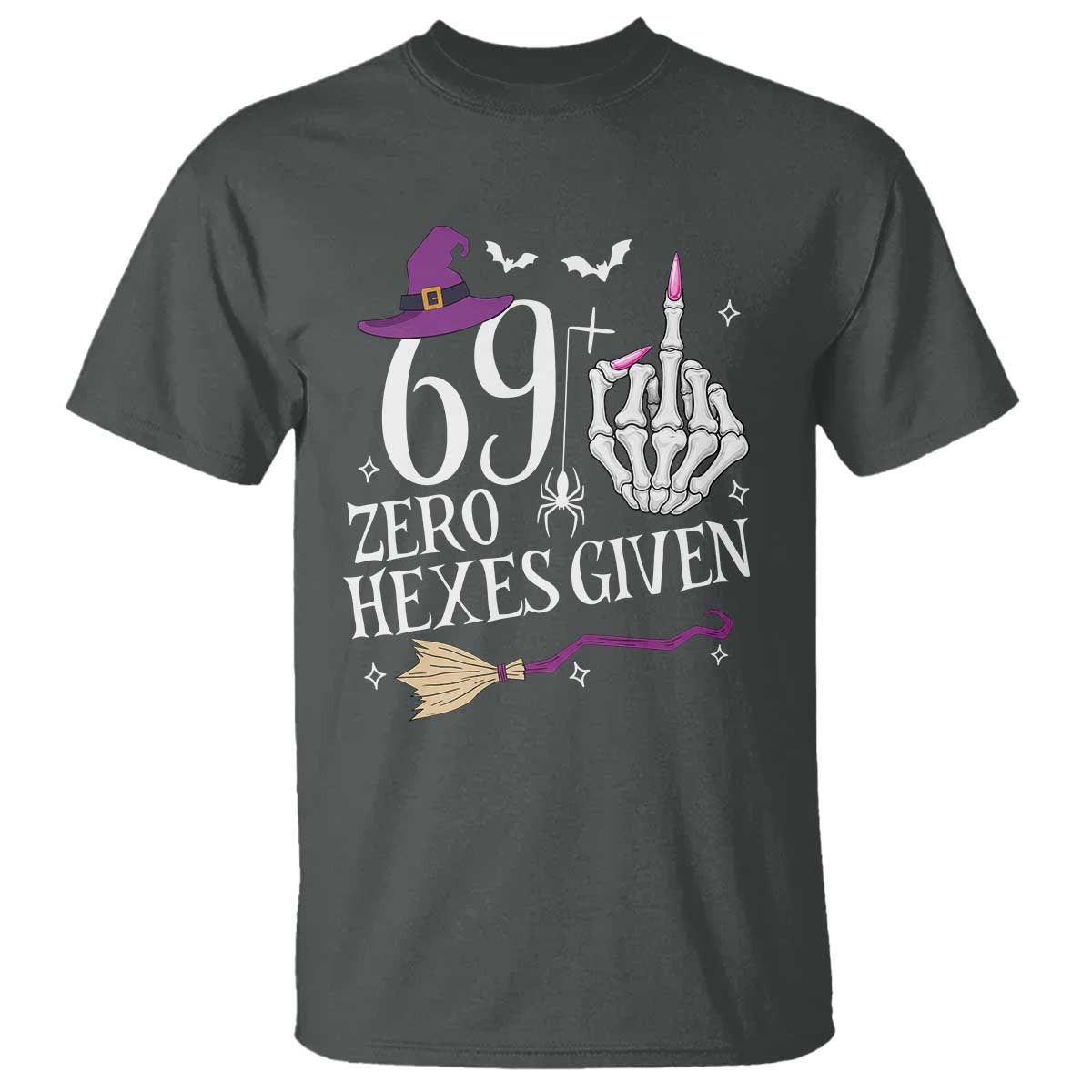70th Birthday Halloween T Shirt 69 Plus Middle Finger Zero Hexes Given Gift For Women