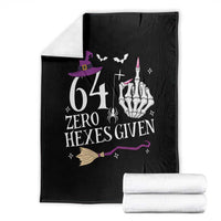 65th Birthday Halloween Throw Blanket 64 Plus Middle Finger Zero Hexes Given Gift For Women