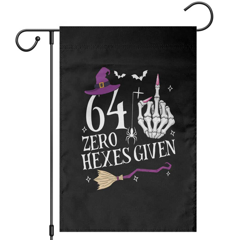 65th Birthday Halloween Garden Flag 64 Plus Middle Finger Zero Hexes Given Gift For Women