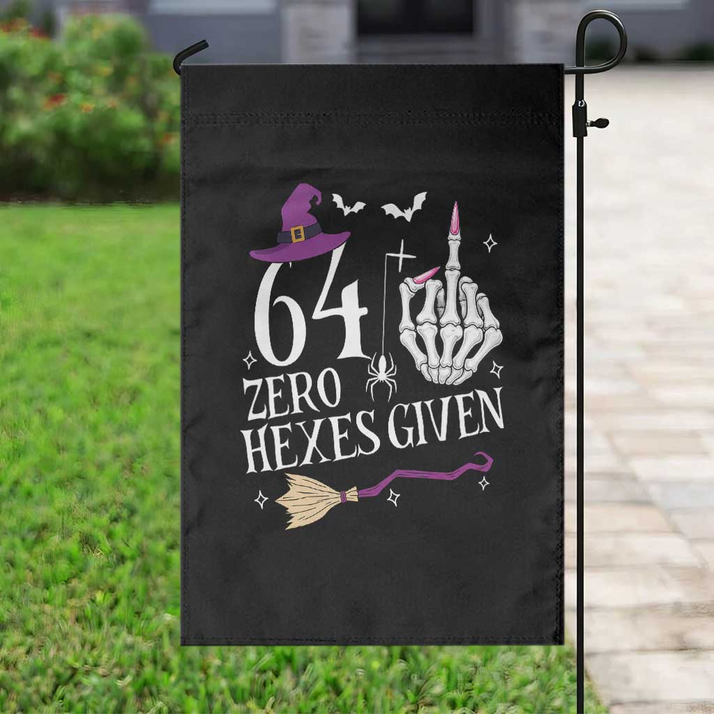 65th Birthday Halloween Garden Flag 64 Plus Middle Finger Zero Hexes Given Gift For Women