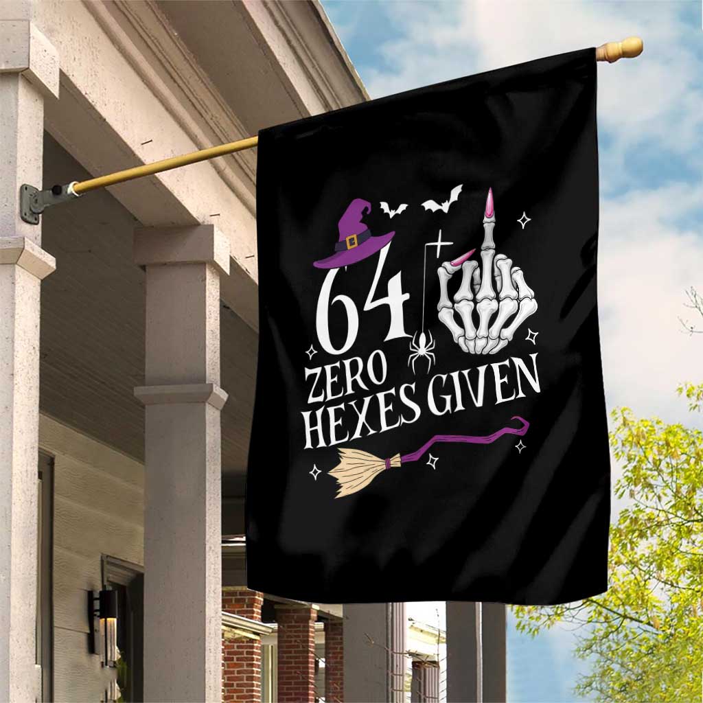65th Birthday Halloween Garden Flag 64 Plus Middle Finger Zero Hexes Given Gift For Women