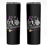 65th Birthday Halloween Skinny Tumbler 64 Plus Middle Finger Zero Hexes Given Gift For Women