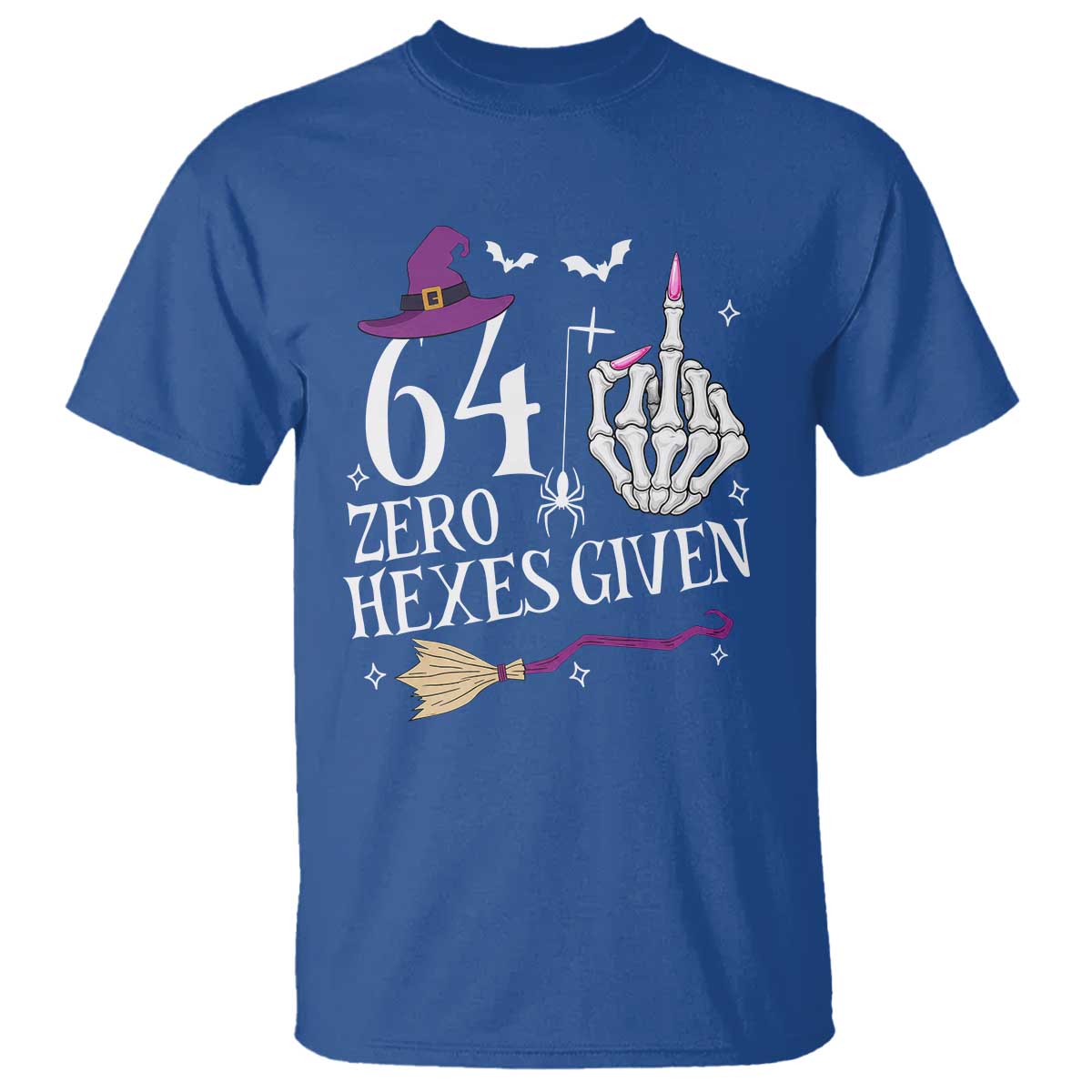 65th Birthday Halloween T Shirt 64 Plus Middle Finger Zero Hexes Given Gift For Women