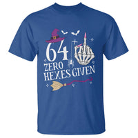 65th Birthday Halloween T Shirt 64 Plus Middle Finger Zero Hexes Given Gift For Women