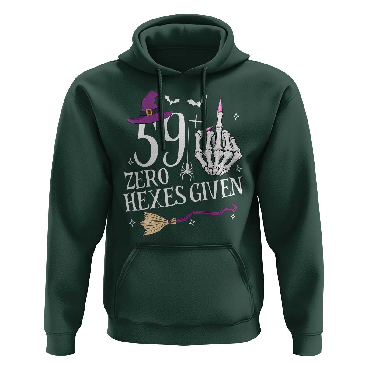 60th Birthday Halloween Hoodie 59 Plus Middle Finger Zero Hexes Given Gift For Women