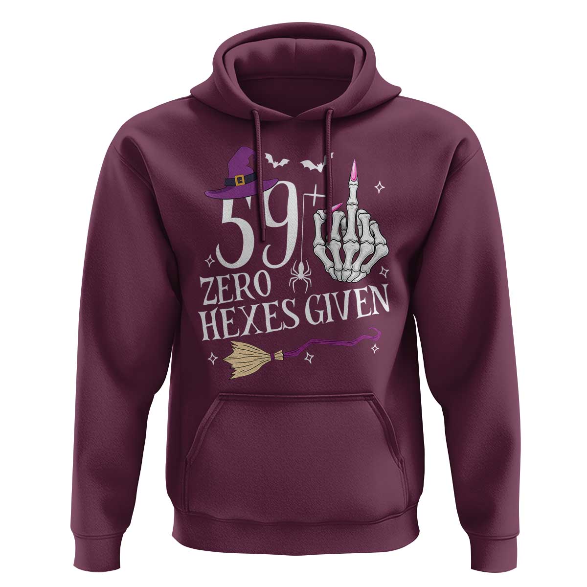 60th Birthday Halloween Hoodie 59 Plus Middle Finger Zero Hexes Given Gift For Women