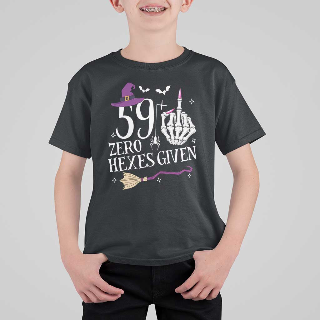 60th Birthday Halloween T Shirt For Kid 59 Plus Middle Finger Zero Hexes Given Gift For Women
