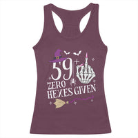 60th Birthday Halloween Racerback Tank Top 59 Plus Middle Finger Zero Hexes Given Gift For Women