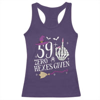 60th Birthday Halloween Racerback Tank Top 59 Plus Middle Finger Zero Hexes Given Gift For Women