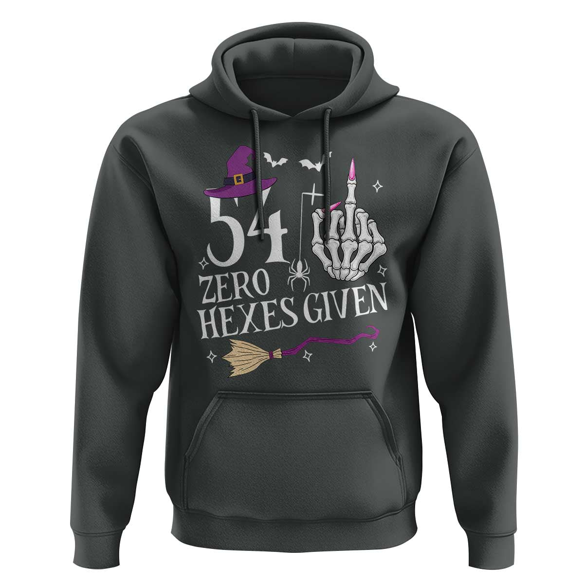 55th Birthday Halloween Hoodie 54 Plus Middle Finger Zero Hexes Given Gift For Women