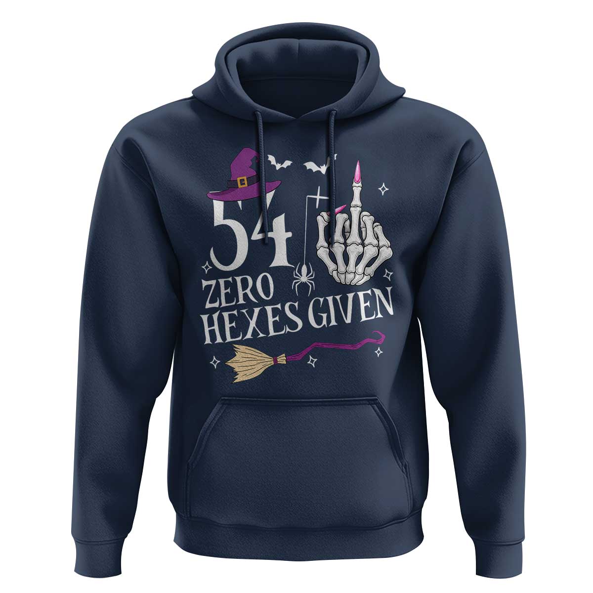 55th Birthday Halloween Hoodie 54 Plus Middle Finger Zero Hexes Given Gift For Women