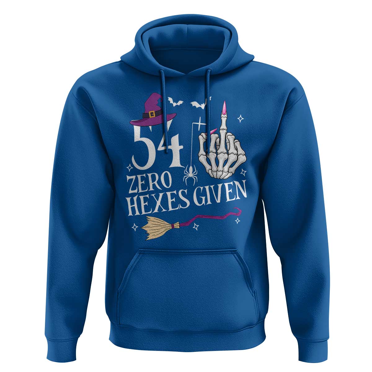 55th Birthday Halloween Hoodie 54 Plus Middle Finger Zero Hexes Given Gift For Women