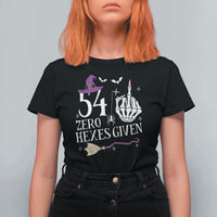 55th Birthday Halloween T Shirt For Women 54 Plus Middle Finger Zero Hexes Given Gift For Women