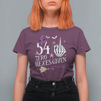 55th Birthday Halloween T Shirt For Women 54 Plus Middle Finger Zero Hexes Given Gift For Women
