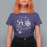 55th Birthday Halloween T Shirt For Women 54 Plus Middle Finger Zero Hexes Given Gift For Women