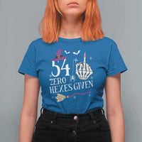 55th Birthday Halloween T Shirt For Women 54 Plus Middle Finger Zero Hexes Given Gift For Women