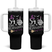 55th Birthday Halloween Tumbler With Handle 54 Plus Middle Finger Zero Hexes Given Gift For Women