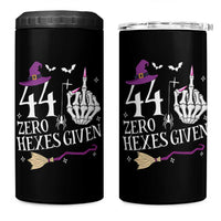 45th Birthday Halloween 4 in 1 Can Cooler Tumbler 44 Plus Middle Finger Zero Hexes Given Gift For Women