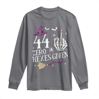 45th Birthday Halloween Long Sleeve Shirt 44 Plus Middle Finger Zero Hexes Given Gift For Women