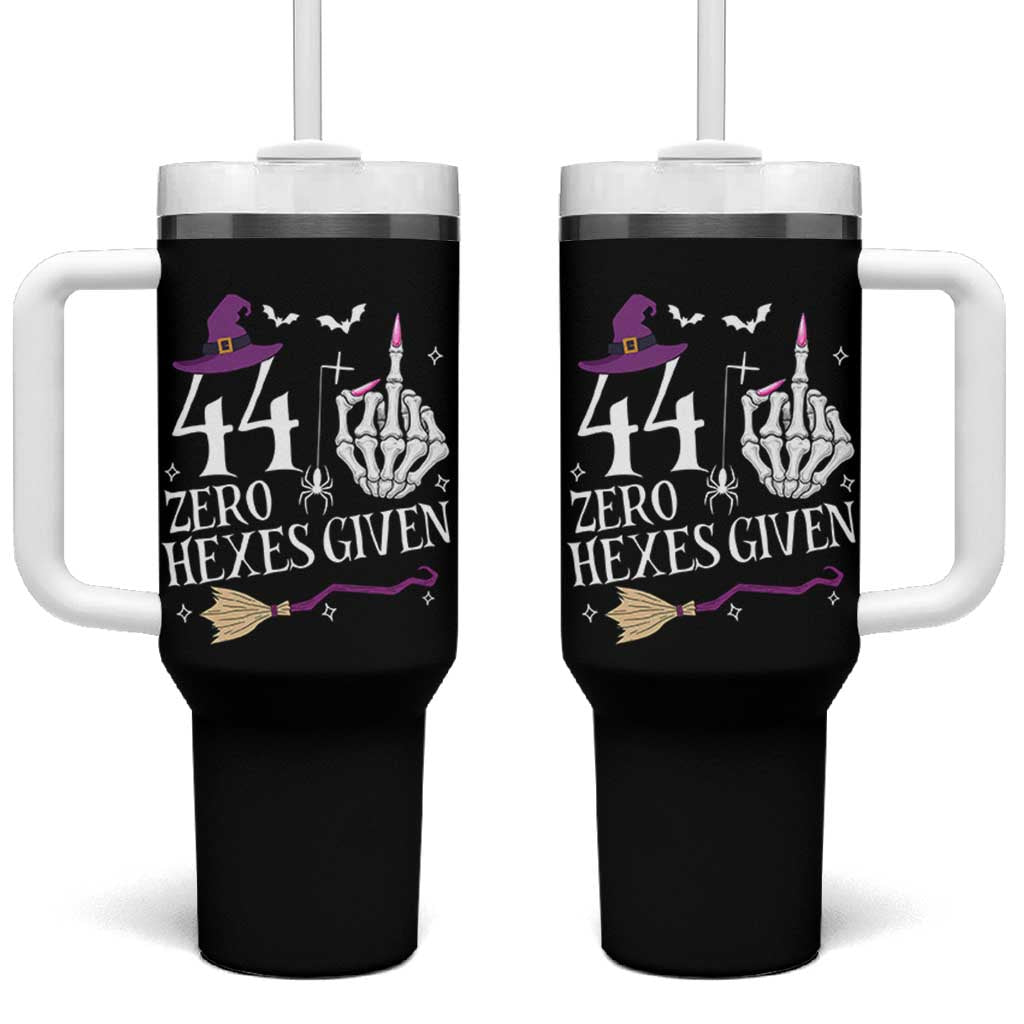 45th Birthday Halloween Tumbler With Handle 44 Plus Middle Finger Zero Hexes Given Gift For Women