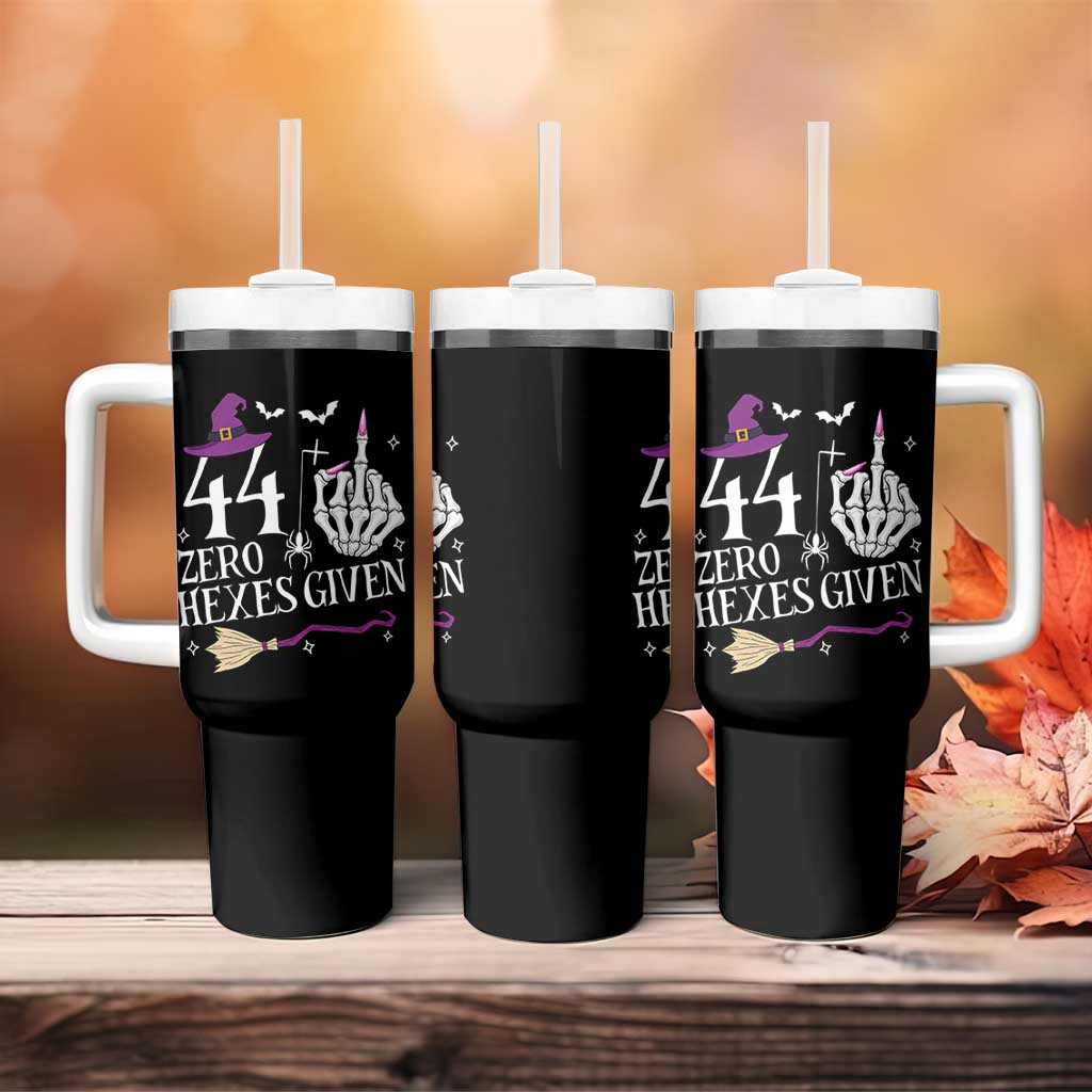 45th Birthday Halloween Tumbler With Handle 44 Plus Middle Finger Zero Hexes Given Gift For Women